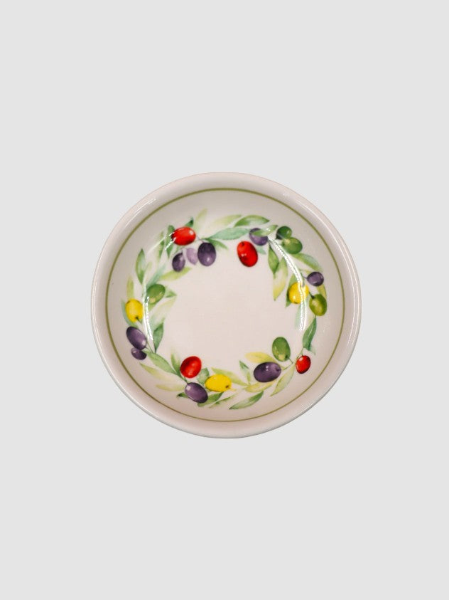 Small Round Bowl - Olive Wreath