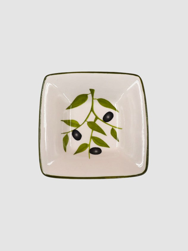 Small Square Bowl - Olive Branch