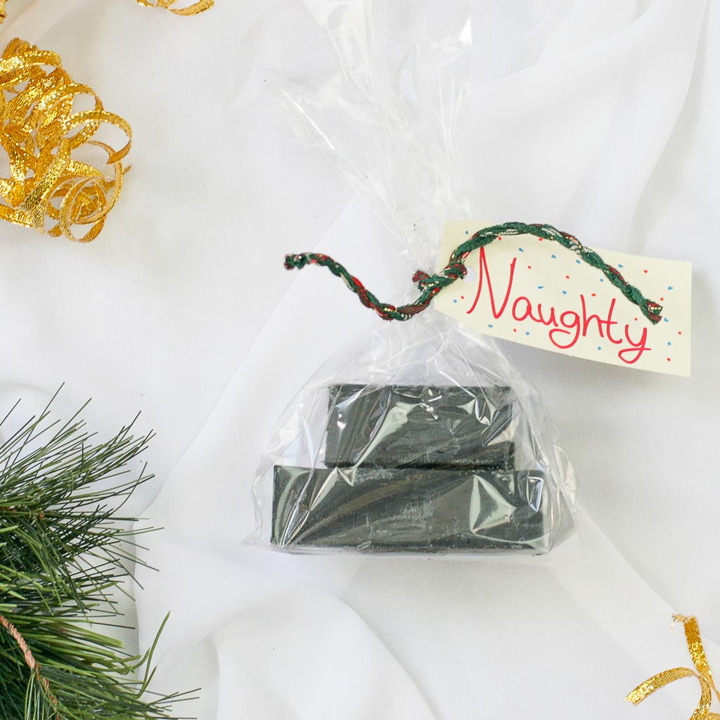 Lump of Coal Soap Gift Bag